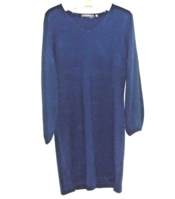 NY COLLECTION LIGHTWEIGHT BLUE KNIT DRESS/SIZE XS - Image 1 of 3
