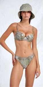 Costume Mare Donna Balconcino con Ferretto Maculato tg 42 Noidinotte Bikini - Imagen 1 de 2