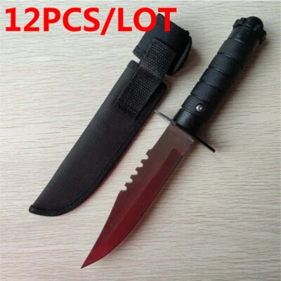 12X Combat survival outdoor jungle rescue sharp fixed self-defense knife - Image 1 of 4