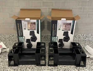 Set Of 2 Shelter Logic Firewood 2Way Adjustable ABS Plastic Bracket Lumber Racks - Picture 1 of 21