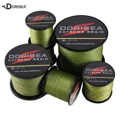 Dorisea 100m-2000m Línea de pesca Trenzada Verde Militar Hilos Fishing 6LB-500LB - Imagen 1 de 4