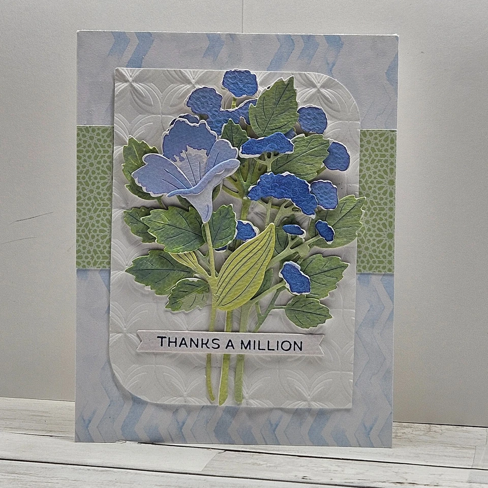 Handmade Greeting Card Keepsake Quality ocbrandy thanks blue - Image 1 of 1