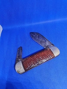 Ulster Knife Co. Antique Brown Bone Jig Elephant Toe OLD AND RARE JW - Picture 1 of 11