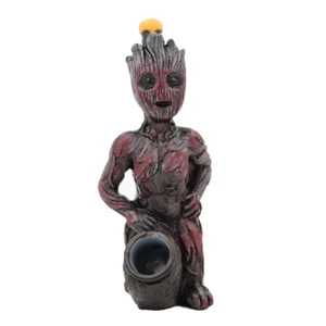 Resin Handmade Water Pipe Groot Home Decoration Side Table Figure Sculpture - Picture 1 of 6