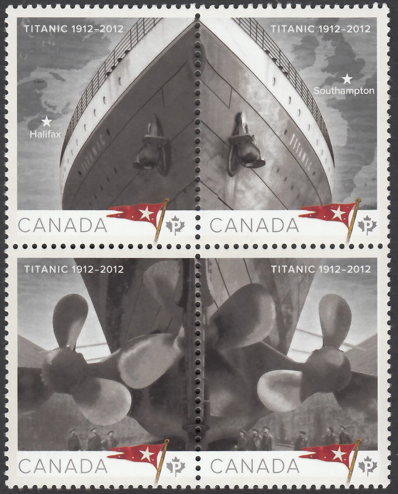 Canadá 2012 #2534a MNH = TITANIC = bloque de 4 de hoja en miniatura Foto 1 de 1