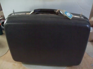 Vintage Samsonite Hard Sided Luggage Profile II Dark Grey w/ Keys & Tag in GUC - Picture 1 of 12