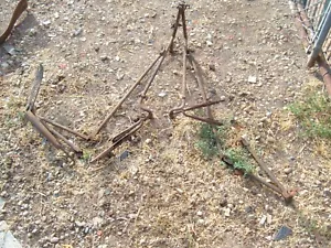 FOLDING TOP SUPPORT LINKAGE & SEAT SHIFT RAIL FOR CARRIAGE HORSE DRAWN BUGGY - Picture 1 of 5