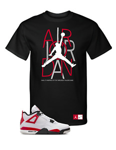 Tee T-Shirt Jersey to match AJ Retro 4 Red Cement "AJ" - DH6927-161