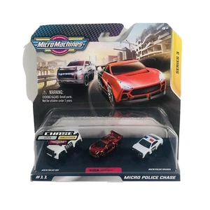 B 2 Micro Machines Starter Pack Serie 3 #11 Micro Police ROSSO Treasure Chase NUOVO - Foto 1 di 1