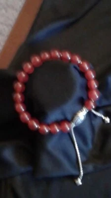 PULSERA DE CUENTAS ESPIRITUALES DAVID YURMAN - CUENTAS DE CORNALINA EN PLATA 925, AJUSTABLE Foto 1 de 4