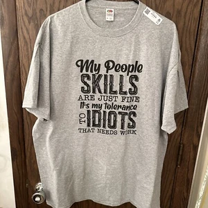 My People Skills… T-Shirt-Heather Gray. Men’s Size:  XLarge - Bild 1 von 3