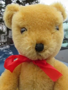 VINTAGE TEDDY BEAR SUN BLONDE MOHAIR DEANS CHILDSPLAY GWEN TOY BRITAIN 11" POOH - Picture 1 of 20