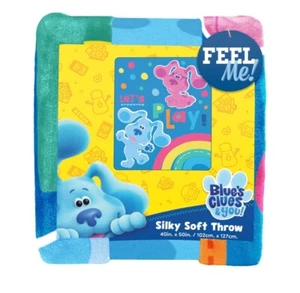 Blues Clues Plush Throw Blanket Blue’s Clues & You Nickelodeon Rainbow Magenta - Picture 1 of 8