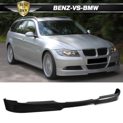 Fits 05-08 BMW 3-Series AP Style Front Bumper Lip Spoiler Splitter Black PU - Изображение 1 из 4