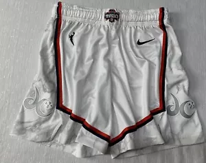 Nike WNBA Washington Mystics Shorts Size 32 +1” Length Medium Team Issue White - Picture 1 of 7