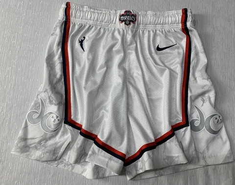 Nike WNBA Washington Mystics Shorts Size 32 +1” Length Medium Team Issue White Cover