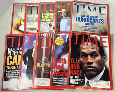 Time Magazine - Lot Of 10 Magazines - 1995 2014 OJ Simpson Summer Olympics - Image 1 of 4