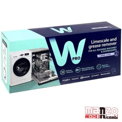 WPRO SGRASSANTE DISINCROSTANTE LAVATRICE LAVASTOVIGLIE 12 BUSTE ANTICALCARE - Immagine 1 di 4