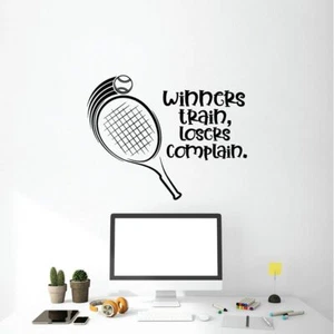 Tennis Winners Quote Sports Athlete Vinyl Wall Art Stickers Home Room Decals - Picture 1 of 5
