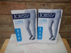 JOBST FOR MEN AMBITION COMPRESSION KNEE HIGHS BLACK SIZE 1 TWO PACKS - Picture 1 of 5