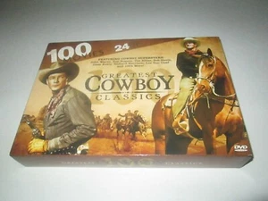 100 Greatest Cowboy Classics DVD, 100 Movies, 24 Double-Disc DVD Set - Imagen 1 de 2