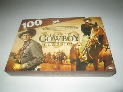100 Greatest Cowboy Classics DVD, 100 Movies, 24 Double-Disc DVD Set - Image 1 of 2