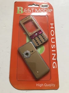 Sony Ericsson K660i Full Fascia Housing Cover Front Back Case Keypad Gold - Zdjęcie 1 z 1