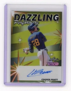 2024 Leaf Vivid Baseball DP-CP1 COOPER PRATT Dazzling Performers Gold Auto /10 - Bild 1 von 2