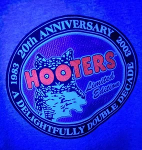 De colección. Hooters Sudadera/Sudadera con Capucha 20 Aniversario (2XL) ¡Genial UV! - Imagen 1 de 7