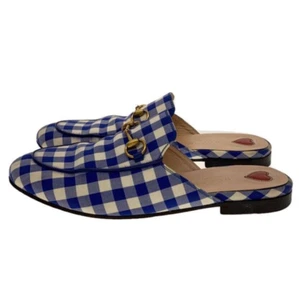 Gucci Princetown Women's Horsebit Flat Loafer Sandal in Blue Size 37 - Picture 1 of 6