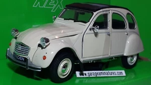 CITROEN 2CV6 BEIGE 1975 WELLY REF 24009A MASSSTAB 1/24 AUTO SAMMLUNG - Bild 1 von 6