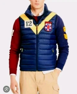 Polo Ralph Lauren Water Repellent Down Puffer Vest P.R.L.C. 1925 Dragon Crest - Picture 1 of 7