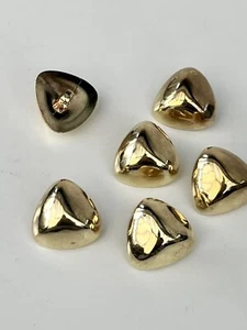 Gold Shank Triangle Buttons 25mm Jacket Coat Dresses Cardigan . Pack Of 6 Ref45 - Picture 1 of 6