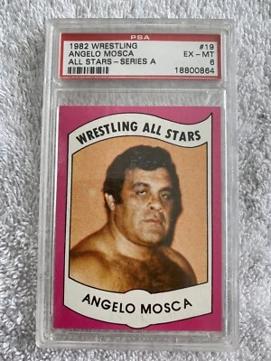 ANGELO MOSCA 1982 WRESTLING ALL STARS RC CARD PSA DNA 6 Ex-mt - Image 1 of 2