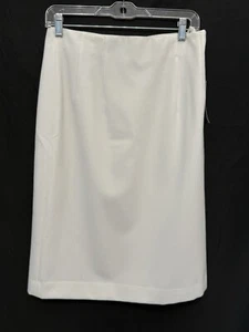 Etcetera Women’s White Pencil Skirt Knee Length Career Size 6 Work Wear Designer - Picture 1 of 7