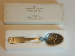 The Franklin Mint The American Colonies Pewter Spoon New Hampshire - Picture 1 of 5