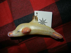 NWT Vintage Christopher Radko " Dolphin Frost "  4" Ornament   Yellow - Picture 1 of 2