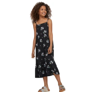 H&M Girl Black & White Floral Print Crepe Dress Size 8 girl - Picture 1 of 8