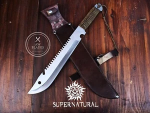 Supernatural Knife: Handmade Carbon Steel Dean's Machete Real Functional Replica - Picture 1 of 10