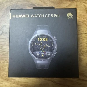 Huawei Watch GT 5 Pro Schwarz 46mm Smartwatch Golf Navigation iOS Android - Bild 1 von 3
