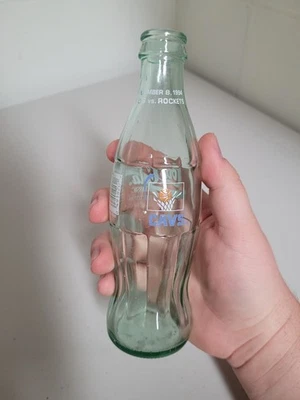 Vintage Cleveland Cavaliers vs. Rockets Coca-Cola Classic Bottle 11/8/94 - Image 1 of 4