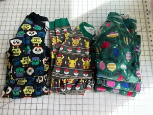 Lot 4 Pairs Hanna Andersson Boys Long Pajama Set Size 160 14 Christmas Halloween - Picture 1 of 1