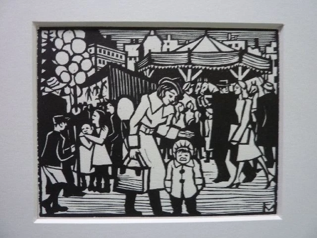 CONRAD FELIXMÜLLER - Holzschnitt 1951 "Das weinende Kind" !! - Bild 1 von 1