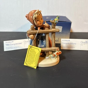 Goebel Hummel “We Congratulate” HUM 203/I Figurine w/ Box, Papers & Tag - Picture 1 of 12