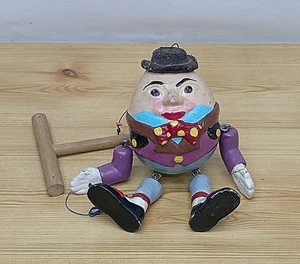 Marioneta de cuerda de madera Humpty Dumpty de colección de los años 50 - ¿Pelham? - Imagen 1 de 9