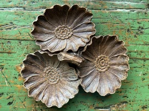 Plato de flores baratija de madera de orna vintage bandeja dividida madera prensada - Imagen 1 de 6