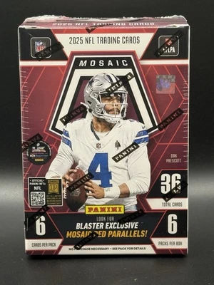 2025 PANINI Mosaic NFL Football Hobby Blaster Box 6 Packs New Sealed