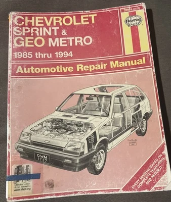Chevrolet Sprint Geo & Metro 1985 - 1994 Haynes Repair Manual Book - Image 1 of 4