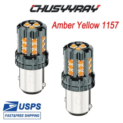 1157 Bombillas LED de señal de giro ámbar CANBUS anti hiper flash sin errores 2 un. Foto 1 de 4