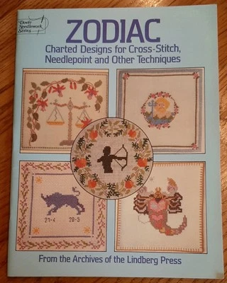 Zodiac Chart Designs Cross Stitch Needlepoint Book Dover Needlework - Image 1 of 2